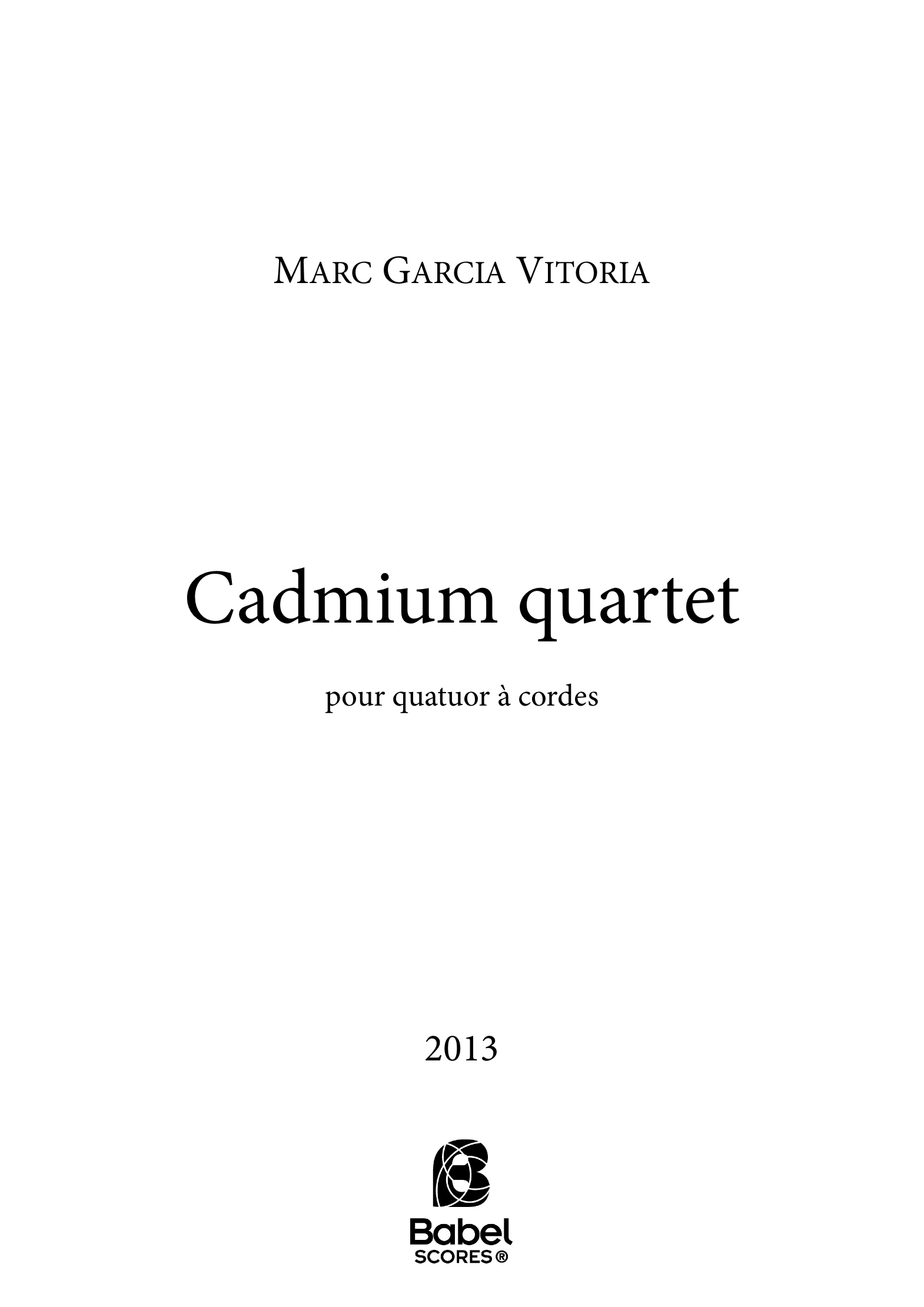 cadmium quartet score A4 z